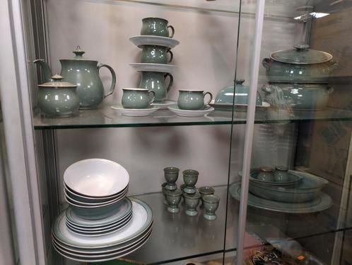 Denby  Servies handgemaakt  - Groen/Blauw - Compleet, Antiek en Kunst, Antiek | Servies compleet, Ophalen of Verzenden