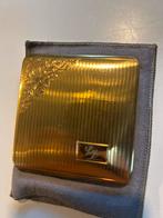 Vintage Lucien Lelong 14k gold plated mirror compact powder, Ophalen, Gehele gezicht