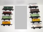 Fleischmann 9 stuks blikken wagons geen ovp, Gebruikt, Gelijkstroom, Fleischmann, Wagon