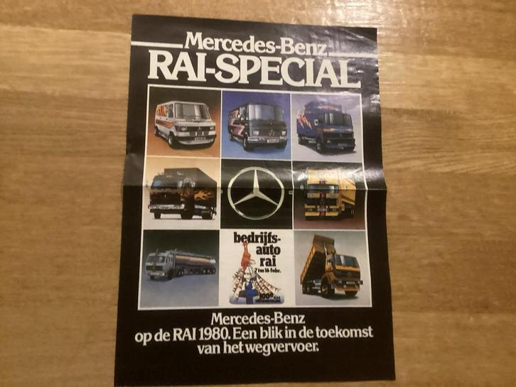 Mercedes-Benz RAI Special 1980 - Zeldzame folder, Boeken, Auto's | Folders en Tijdschriften, Gelezen, Mercedes, Ophalen of Verzenden