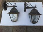 Glas in lood buitenlampen, Tuin en Terras, Buitenverlichting, Ophalen, Gebruikt, Netvoeding, Wandlamp