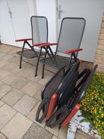 4 ijzeren tuinstoelen / terrasstoelen  verstelbaar 15 € p st, Tuin en Terras, Tuinstoelen, Ophalen, Gebruikt, Metaal, Inklapbaar