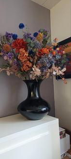 Groot Boeket Zijden Kunstbloemen incl Design Vaas, Huis en Inrichting, Ophalen, Zo goed als nieuw