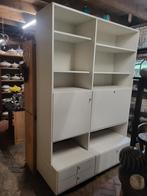 Vintage witte kastenwand, Ophalen, Gebruikt, 200 cm of meer, Met deur(en)