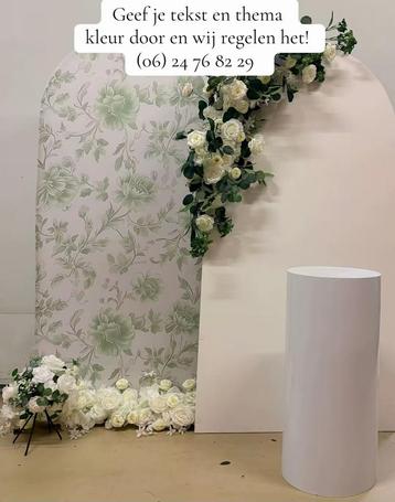 Backdrop gepersonaliseerd voor verhuur beschikbaar voor biedingen