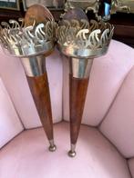 twee antiek look wand kandelaars voor kaarsen, Antiek en Kunst, Ophalen of Verzenden, Overige materialen