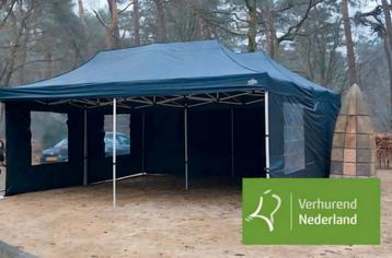 TENT 6X6 MTR INCLUSIEF OP/AFBOUW EN ZIJWANDEN € 120,= beschikbaar voor biedingen