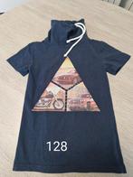 T shirt met col 128 merk D-ray auto moter donkerblauw, Ophalen of Verzenden, Zo goed als nieuw, Shirt of Longsleeve, Jongen