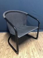 Vintage jaren 80 buizen stoel fauteuil, Ophalen, Gebruikt, Zwart, Metaal