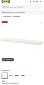 Ikea Lack wandplanken wit 110x26cm met montage beugels., Ophalen, Zo goed als nieuw