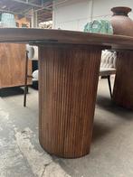 Magazijn leegverkoop eettafel deens ovaal mangohout conisch, Nieuw, Ophalen of Verzenden, Info@wkhome.nl, Argonweg 20 Amersfoort