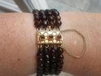 Zeeuwse Gouden Armband Met granaat 14K Leesener, Ophalen of Verzenden, Goud, Armband, Met edelsteen