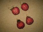 Vier kerstboom-hangers: appel en peer., Ophalen of Verzenden, Zo goed als nieuw