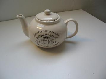 mooie ronde ecru theepot m opschrift €7.50 Zeg maar nieuw  beschikbaar voor biedingen
