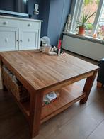 Houten Salontafel, Ophalen, Vierkant, Landelijk, Minder dan 50 cm