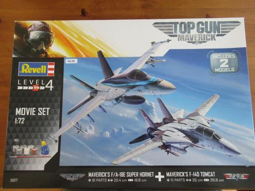 Top Gun F/A-18E Super Hornet & F-14D Tomcat (Revell 1/72), Hobby en Vrije tijd, Modelbouw | Vliegtuigen en Helikopters, Nieuw