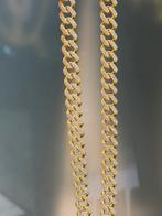 18KT Goud - 89.19 Gram - 20ct diamanten - CUBAN - Ketting, Sieraden, Tassen en Uiterlijk, Kettingen, Ophalen, Zo goed als nieuw