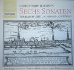 LP - Telemann - Sechs Sonaten für Blockflöte, Cd's en Dvd's, Vinyl | Klassiek, Kamermuziek, Ophalen of Verzenden, Zo goed als nieuw