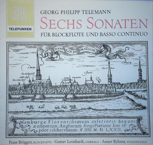 LP - Telemann - Sechs Sonaten für Blockflöte, Cd's en Dvd's, Vinyl | Klassiek, Zo goed als nieuw, Kamermuziek, Ophalen of Verzenden