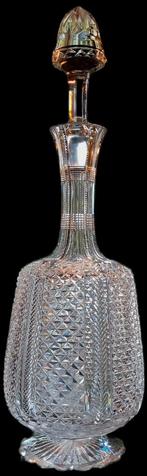 ANTIEK 19e EEUWSE KRISTALLEN BRILJANT GESLEPEN KARAF, Antiek en Kunst, Antiek | Glas en Kristal, Ophalen of Verzenden