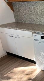 Keukenblok te gebruiken in bijkeuken of garage., Huis en Inrichting, 100 tot 150 cm, 100 tot 150 cm, Ophalen of Verzenden, Zo goed als nieuw