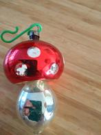 Oude paddenstoel kerstboom hanger. 8cm hoog., Ophalen