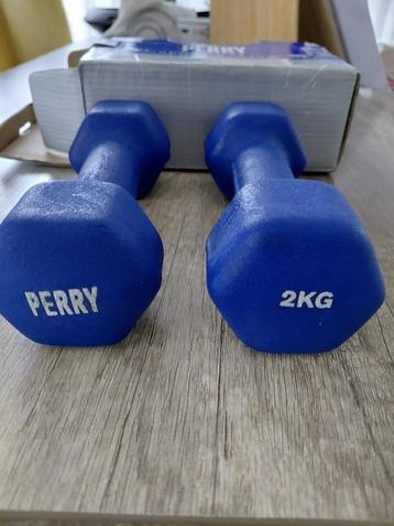 2x Dumbbell 2kg Perry Sport Basic beschikbaar voor biedingen