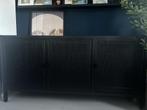 Dressoir Alain 3 deurs webbing zwart, Huis en Inrichting, Kasten | Dressoirs, Ophalen, Gebruikt, 100 tot 150 cm, Grenenhout