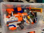 Nerf verzameling mét opbergbakken. Zeer goed! Larpen, Kinderen en Baby's, Speelgoed | Buiten | Actiespeelgoed, Ophalen, Zo goed als nieuw