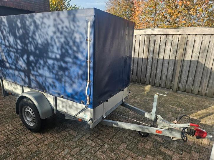 Anssems Bsx1 Geremde Enkelasser met Huif 1300 KG, Auto diversen, Aanhangers en Bagagewagens, Zo goed als nieuw, Ophalen