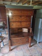 Antieke Eiken Empire Chiffonnière Zes Laden Kast, Antiek en Kunst, Ophalen