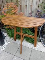 !! 🤎 Ikea Askholmen (bistro/balkon) Klaptafel 🤎 !!, Tuin en Terras, Ophalen, Zo goed als nieuw, Rond, Hout