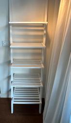 Wit houten ladderrek, leunende boekenkast, open wandrek, Huis en Inrichting, Kasten | Boekenkasten, Ophalen, Met plank(en), Minder dan 50 cm