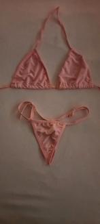 String bikini setje roze, Kleding | Dames, Badmode en Zwemkleding, Gedragen, Bikini, Roze, Verzenden
