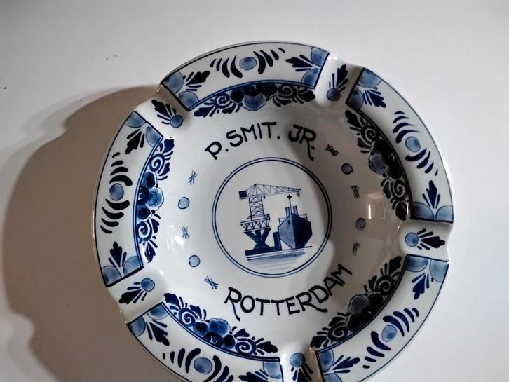Delfs blauw asbak p.smit Jr rotterdam, Verzamelen, Scheepvaart, Zo goed als nieuw, Ophalen