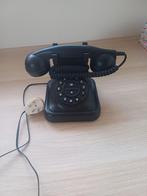 Vintagelook drukknopen Telefoon - Zwart, Telecommunicatie, Vaste telefoons | Niet Draadloos, Ophalen