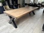 Robuuste Eetkamertafel, Ophalen, Gebruikt, 100 tot 150 cm, Eikenhout