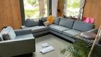 Blauwe Hoekbank met Chaise Longue en Fauteuil, Huis en Inrichting, Ophalen, 100 tot 125 cm, Hoekbank, 300 cm of meer