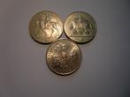 3 aparte munten Engeland UK  5 pounds 25 pence. 1977/2002., Postzegels en Munten, Munten | Europa | Niet-Euromunten, Setje, Zilver