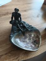Vintage Duiker Beeld/Asbak brons, Verzamelen, Ophalen of Verzenden, Gebruikt, Beeldje of Buste
