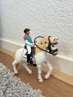 Schleich paardje met ruiter, zadel en hoofdstel, Ophalen of Verzenden, Zo goed als nieuw