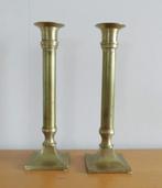 Vintage messing kandelaars, twee, Ophalen of Verzenden, Koper