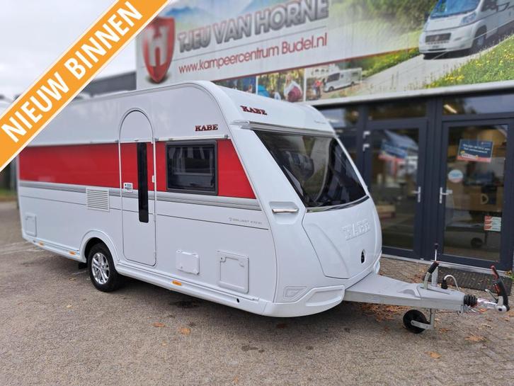 Kabe Briljant XL 470, Caravans en Kamperen, Caravans, Bedrijf, tot en met 2, Rondzit, Kabe, Frans bed, Overige typen, Douche, Gascomfoor