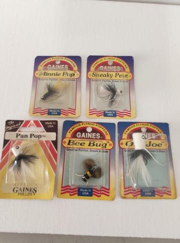 Old Joe, Minnie Pop, Bee Bug, Sneaky Pete, Pan Pop. USA made beschikbaar voor biedingen
