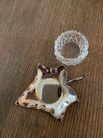Zipveren heel klein schaaltje in vorm van blad, Antiek en Kunst, Antiek | Glas en Kristal, Ophalen of Verzenden