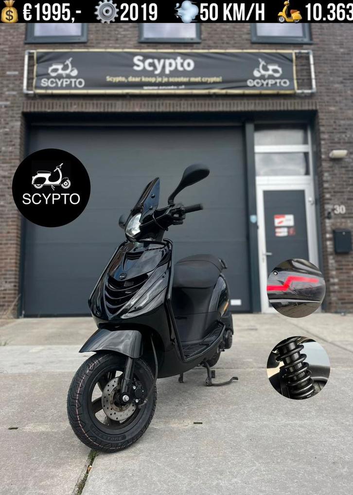 Piaggio Zip | 60km/h | Brom | Full Option | 10.363 km |, Fietsen en Brommers, Scooters | Piaggio, Zo goed als nieuw, Zip, Maximaal 45 km/u
