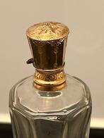 Parfumflesje met Stopper Kristal 14 Karaat Goud 9cm, Ophalen of Verzenden, Gebruikt, Parfumfles