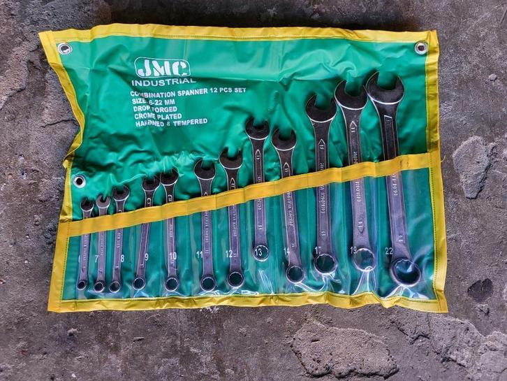 Steekringsleutel set, 12 delig Metrisch, 6 tot 22 mm, JMC, Doe-het-zelf en Verbouw, Gereedschap | Handgereedschap, Nieuw, Ophalen of Verzenden