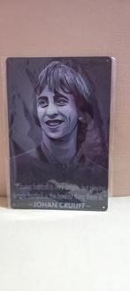 9 Johan Cruyff blikken borden - Ajax & Barcelona oranje, Ophalen of Verzenden