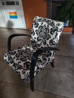 Mooie zwarte witte barok zitstoel fauteuil in goede staat, Huis en Inrichting, Fauteuils, Ophalen, Zo goed als nieuw, 75 tot 100 cm